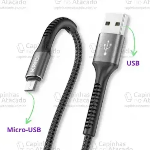 CABO DE CELULAR MICRO -MICRO USB  V8 REFORCADO PREMIUM