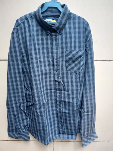 Camisa xadrez manga longa, masc.