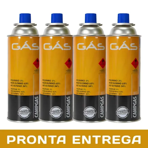 KIT 04 TUBOS DE GÁS P/ MAÇARICO PORTÁTIL 