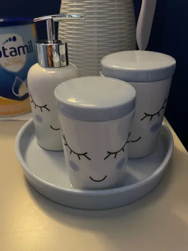Kit higiene de porcelana para bebê