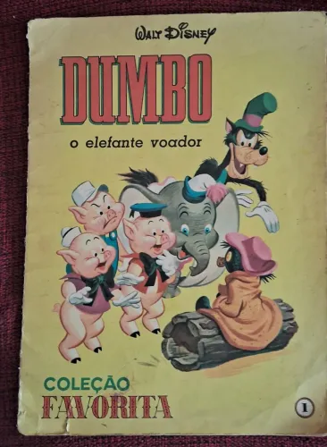 Raro livro infantil Dumbo o elefante voador década de 60