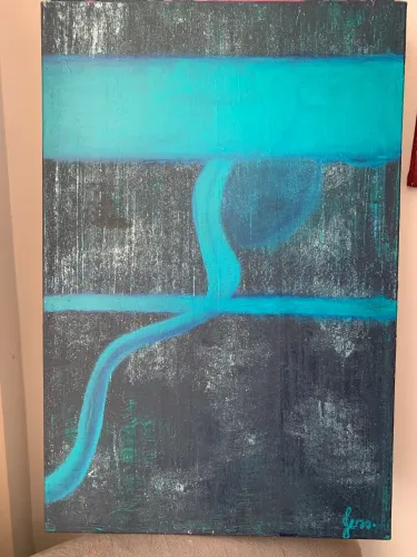 Quadro/tela pintura abstrata mostra poesia bruta