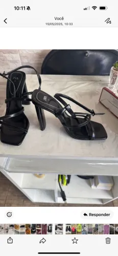 Sandália Preta nova Zara!!