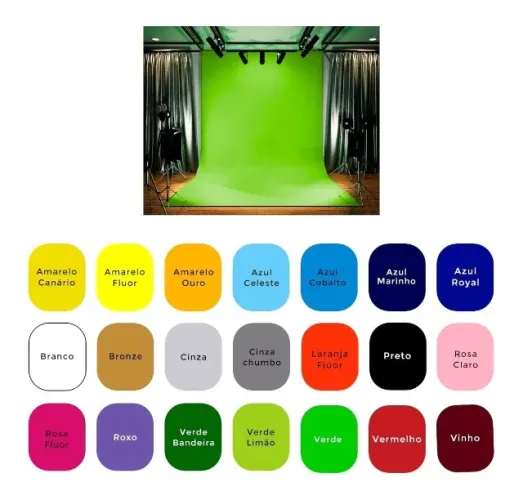 Fundo infinito chroma key para estúdio fotográfico 1,90x3,00. Novo
