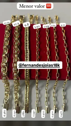 Pulseira 18k(750) 21 cm