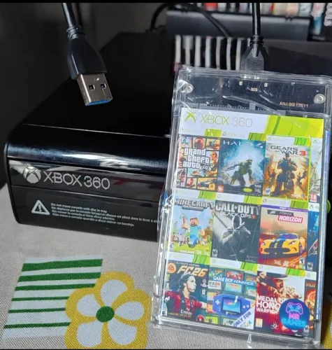 HD EXTERNO 500GB PARA XBOX 360 COM JOGOS (Funciona em qualquer XBOX 360)