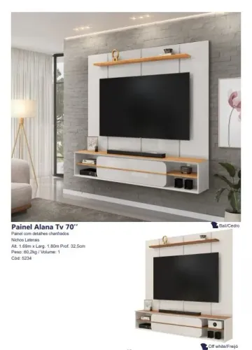 Painel Alana Tv 65'' 1.80m