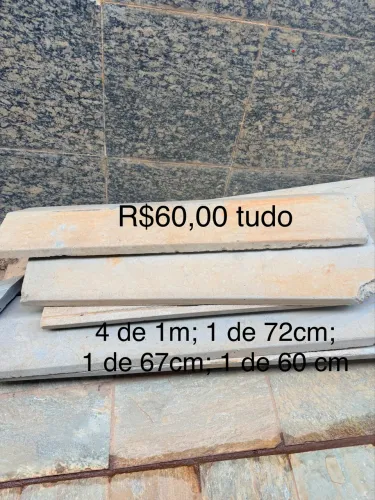 Chapéu de Muro em concreto Natural ? Lote com 7 peças (R$60,00 tudo)