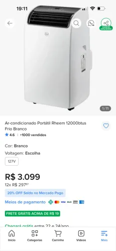 Ar condicionado 110v