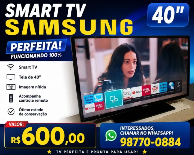 Smart 40" Samsung perfeita