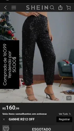 Calça paetê