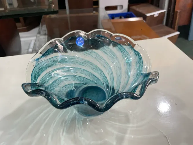 Cachepô /vaso Hawai Acqua Murano Jr Glass