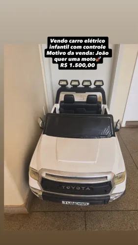 Carro elétrico infantil branco 