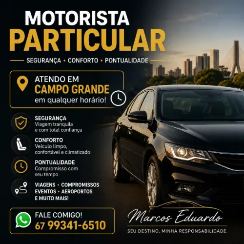 MOTORISTA PARTICULAR EM CAMPO GRANDE