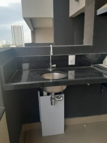 PIA E CUBA COM GRANITO SÃO GABRIEL - MEDIDA 1,0 X 0,60 Mts.