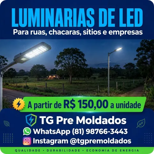 Luminárias de poste, para chácara empresa e residência!
