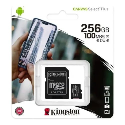 Cartão de Memória Kingston Canvas Select Plus 256GB MicroSD Original Lacrado