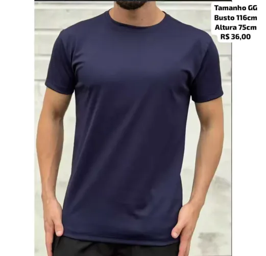 Camiseta masculina tamanho GG