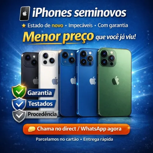 IPHONES SEMINOVOS IMPECÁVEIS 