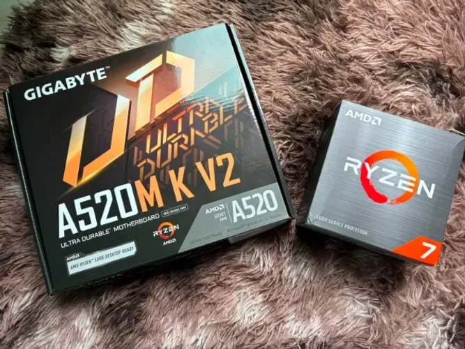 Kit Upgrade Ryzen 7 5700 + Placa mãe A520m NOVOS