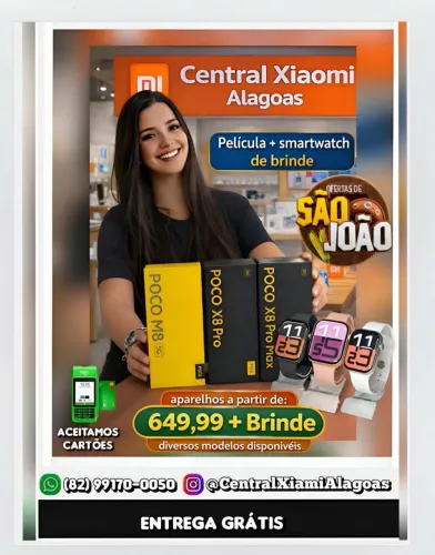 Xiaomi Poco X8 Pro Max 5G, Poco M8s 5G e Diversos Modelos Disponíveis - PROMOÇÃO 