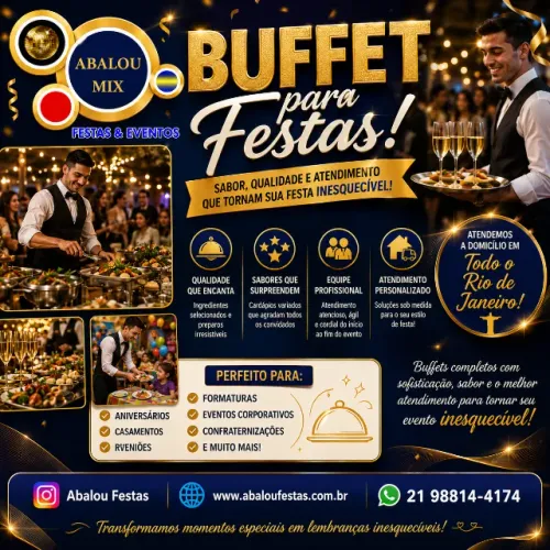 Buffet Completo Infantil, Aniversários, Casamentos, 15 anos, bodas