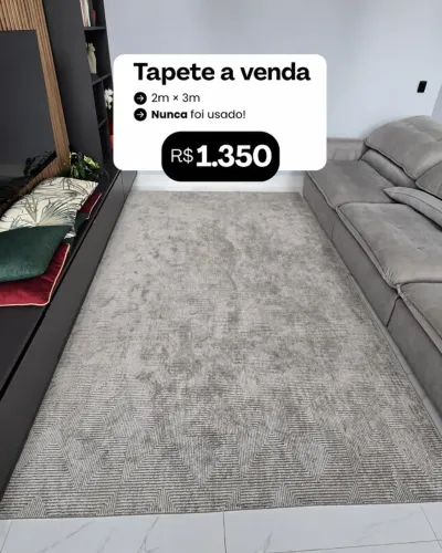 Tapete Cinza 2m x 3m