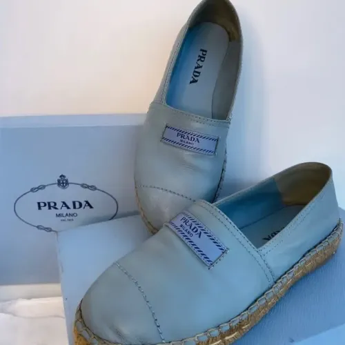 Alpargata Prada Couro Azul  Número 36