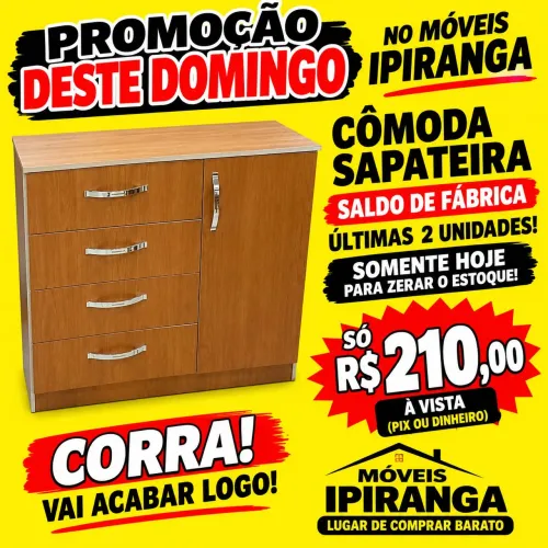 Cômoda sapateira saldo de fabrica