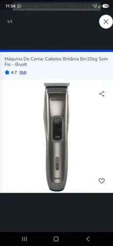 Máquina de cortar cabelo sem fio
