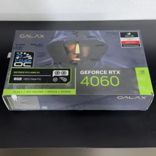 Caixa da Placa de Vídeo Galax GeForce RTX 4060 EX PCI-E 8GB