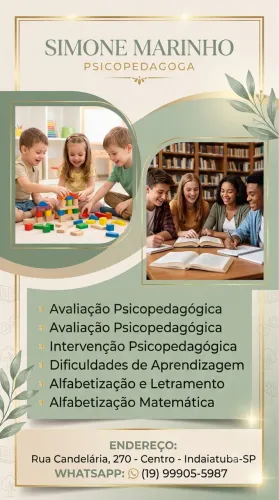 Psicopedagoga- avaliação e intervenção psicopedagógica