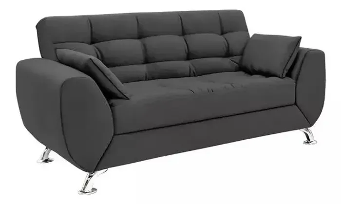 Sofá 2 Lugares Larissa Suede Cinza - Modern