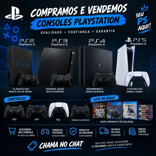 Compro e vendo ps2, ps3,ps4,PS5 pagamento na hora 