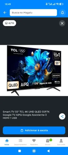 - SMART TV TCL 55 - Na Caixa!