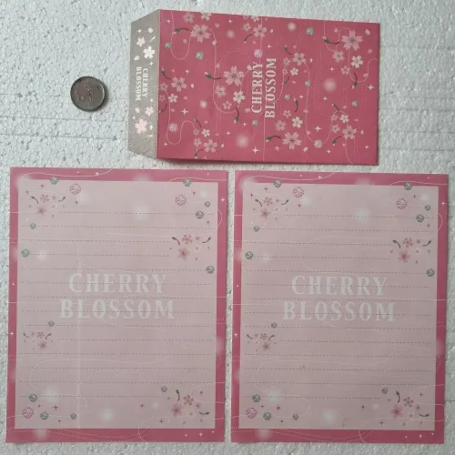 2 Papéis de Carta e 1 Envelope Cherry Blossom importados