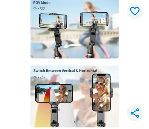 Gimbal para celular, gira 360°
