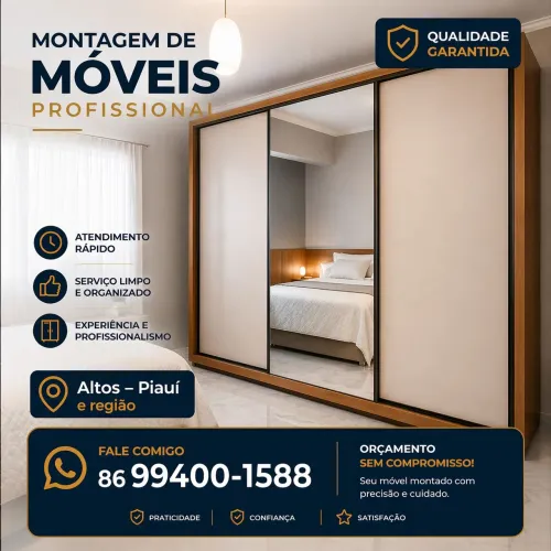 Montador de móveis em Teresina e Altos