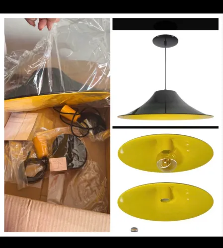 2 Luminária estilo chapéu chinês