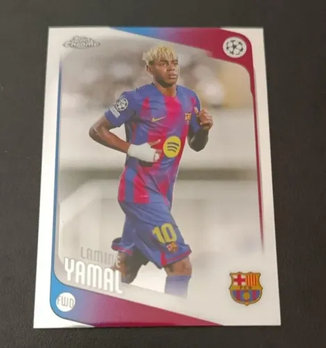 card lamine yamal topps chrome champions league