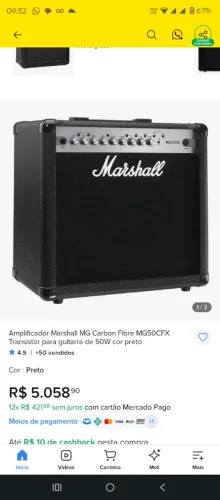 Vendo marshall MG50CFX