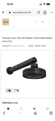 Vendo chuveiro acqua plus parede Black Matt