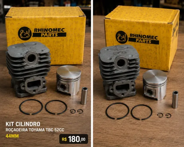 Kit Cilindro para Roçadeira Toyama TBC 52cc - 44mm