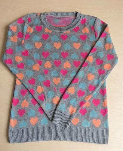 Sueter tricot corações tamanho único
