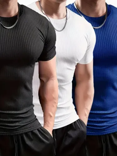 T-SHIRT CANELADO AVELUDADO