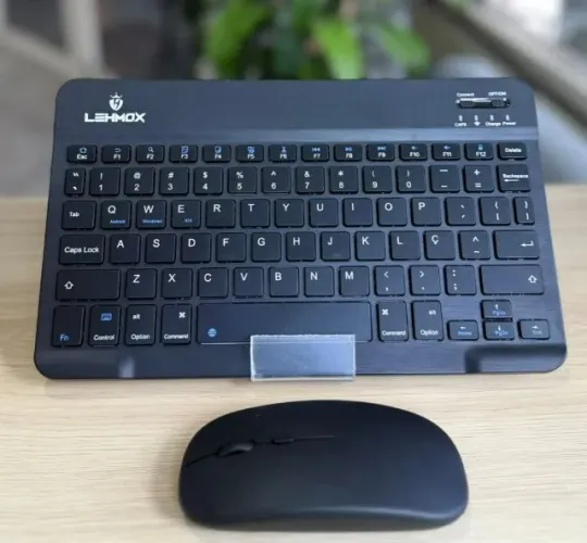Kit Teclado Com Mouse Sem Fio Bluetooth - Entrega Grátis