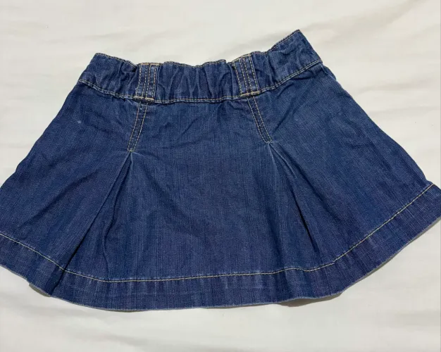 Saia jeans infantil