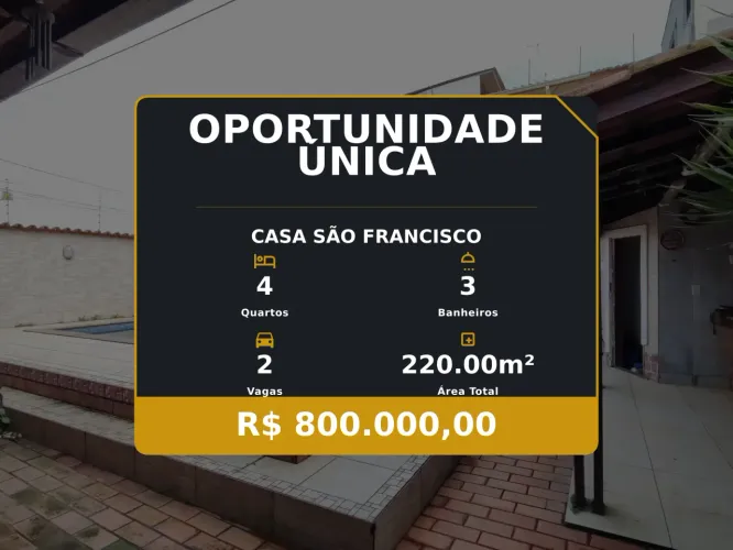 Linda Casa com Piscina e Área Gourmet em São Francisco  Serra, a 300m da Praia!