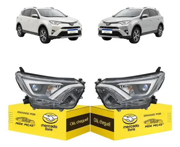 Par Farol Sinaleira Toyota Rav4 2017 2018 Elétrico C/led Ambos Lados