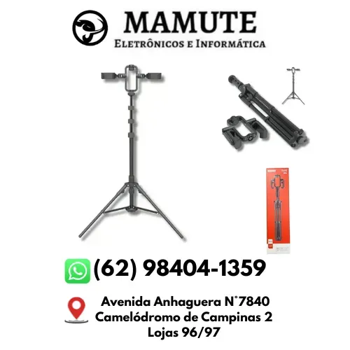 Tripé Profissional Para Celular E Câmera 1,90m Reforçado